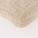FENDI Zucca Canvas Mamma Baguette Shoulder Bag Beige Silver Auth 184984SAV-14