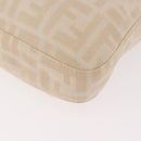 FENDI Zucca Canvas Mamma Baguette Shoulder Bag Beige Silver Auth 184984SAV-15