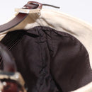 FENDI Zucca Canvas Mamma Baguette Shoulder Bag Beige Silver Auth 184984SAV-21
