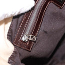 FENDI Zucca Canvas Mamma Baguette Shoulder Bag Beige Silver Auth 184984SAV-23