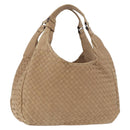 BOTTEGA VENETA INTRECCIATO Shoulder Bag Leather Beige 125787 Auth 184985SV-1