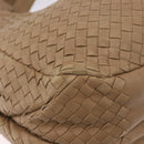 BOTTEGA VENETA INTRECCIATO Shoulder Bag Leather Beige 125787 Auth 184985SV-9