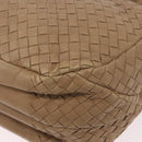 BOTTEGA VENETA INTRECCIATO Shoulder Bag Leather Beige 125787 Auth 184985SV-14