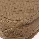BOTTEGA VENETA INTRECCIATO Shoulder Bag Leather Beige 125787 Auth 184985SV-15