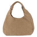 BOTTEGA VENETA INTRECCIATO Shoulder Bag Leather Beige 125787 Auth 184985SV-13