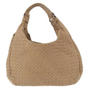 BOTTEGA VENETA INTRECCIATO Shoulder Bag Leather Beige 125787 Auth 184985SV-2