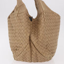 BOTTEGA VENETA INTRECCIATO Shoulder Bag Leather Beige 125787 Auth 184985SV-3