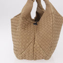 BOTTEGA VENETA INTRECCIATO Shoulder Bag Leather Beige 125787 Auth 184985SV-4