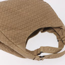 BOTTEGA VENETA INTRECCIATO Shoulder Bag Leather Beige 125787 Auth 184985SV-6