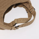 BOTTEGA VENETA INTRECCIATO Shoulder Bag Leather Beige 125787 Auth 184985SV-7