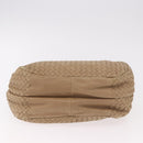 BOTTEGA VENETA INTRECCIATO Shoulder Bag Leather Beige 125787 Auth 184985SV-5