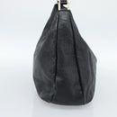 GUCCI GG Canvas Guccissima Shoulder Bag Leather Black Gold 211933 Auth 184986V-4