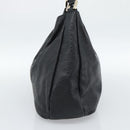 GUCCI GG Canvas Guccissima Shoulder Bag Leather Black Gold 211933 Auth 184986V-5