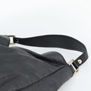 GUCCI GG Canvas Guccissima Shoulder Bag Leather Black Gold 211933 Auth 184986V-8