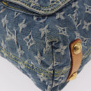 LOUIS VUITTON Monogram Denim Buggy GM Shoulder Bag Blue M95048 LV Auth 184988V-11