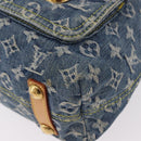 LOUIS VUITTON Monogram Denim Buggy GM Shoulder Bag Blue M95048 LV Auth 184988V-12