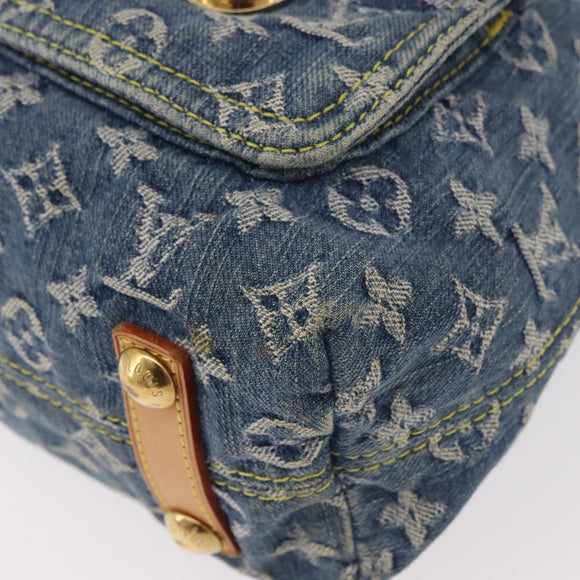 LOUIS VUITTON Monogram Denim Buggy GM Shoulder Bag Blue M95048 LV Auth 184988V