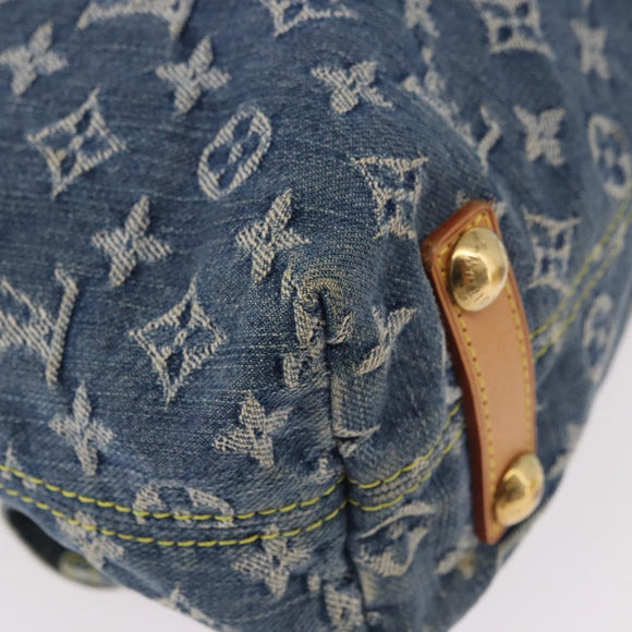LOUIS VUITTON Monogram Denim Buggy GM Shoulder Bag Blue M95048 LV Auth 184988V