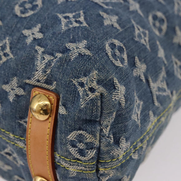 LOUIS VUITTON Monogram Denim Buggy GM Shoulder Bag Blue M95048 LV Auth 184988V