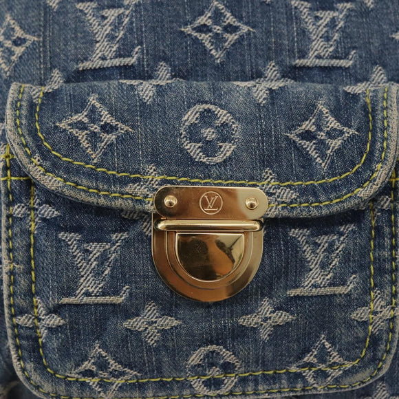 LOUIS VUITTON Monogram Denim Buggy GM Shoulder Bag Blue M95048 LV Auth 184988V