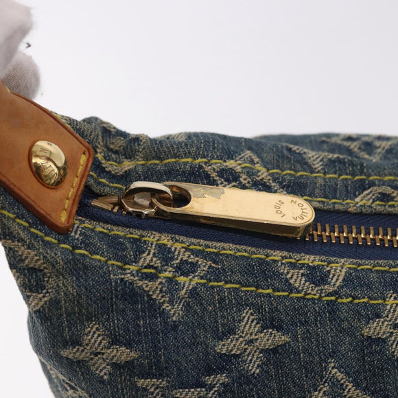 LOUIS VUITTON Monogram Denim Buggy GM Shoulder Bag Blue M95048 LV Auth 184988V
