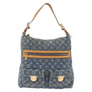 LOUIS VUITTON Monogram Denim Buggy GM Shoulder Bag Blue M95048 LV Auth 184988V-2
