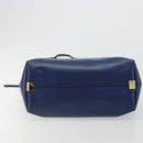 Chloe Tote Bag Leather Blue Gold Auth 184989A-10
