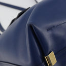 Chloe Tote Bag Leather Blue Gold Auth 184989A-14