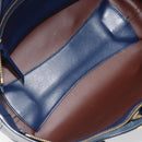 Chloe Tote Bag Leather Blue Gold Auth 184989A-18