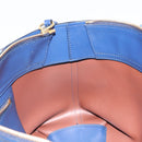 Chloe Tote Bag Leather Blue Gold Auth 184989A-19