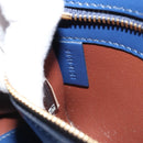 Chloe Tote Bag Leather Blue Gold Auth 184989A-23