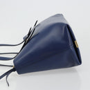 Chloe Tote Bag Leather Blue Gold Auth 184989A-5