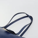 Chloe Tote Bag Leather Blue Gold Auth 184989A-8