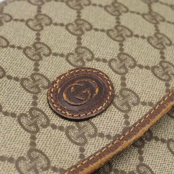 GUCCI GG Supreme Clutch Bag PVC Beige Gold 004 39 6092 Auth 184990