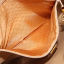 GUCCI GG Supreme Clutch Bag PVC Beige Gold 004 39 6092 Auth 184990-11