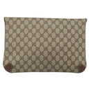 GUCCI GG Supreme Clutch Bag PVC Beige Gold 004 39 6092 Auth 184990-2