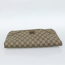 GUCCI GG Supreme Clutch Bag PVC Beige Gold 004 39 6092 Auth 184990-5