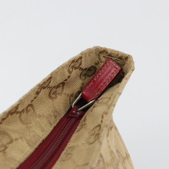 GUCCI GG Canvas Sherry Line Hand Bag Beige Gold 131230 Auth 184991A