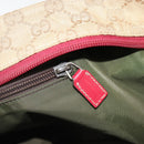 GUCCI GG Canvas Sherry Line Hand Bag Beige Gold 131230 Auth 184991A-21