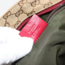 GUCCI GG Canvas Sherry Line Hand Bag Beige Gold 131230 Auth 184991A-12