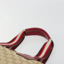 GUCCI GG Canvas Sherry Line Hand Bag Beige Gold 131230 Auth 184991A-8