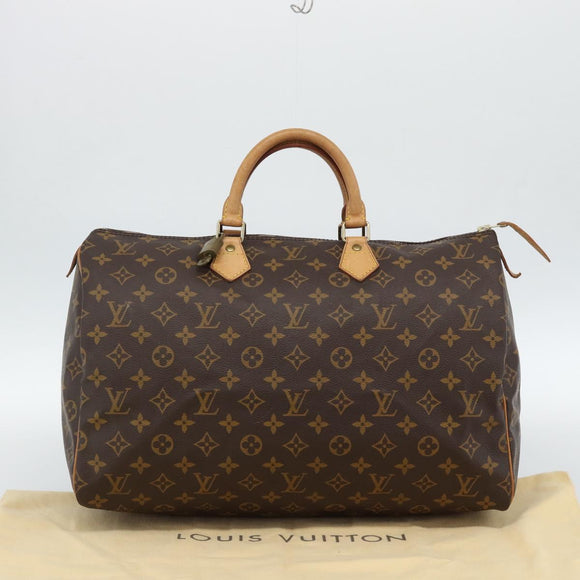 LOUIS VUITTON Monogram Speedy 40 Hand Bag M41522 LV Auth 184995V