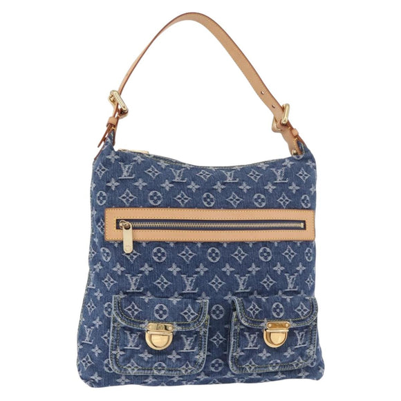LOUIS VUITTON Monogram Denim Buggy GM Shoulder Bag Blue M95048 LV Auth 184997SAV