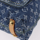 LOUIS VUITTON Monogram Denim Buggy GM Shoulder Bag Blue M95048 LV Auth 184997SAV-15