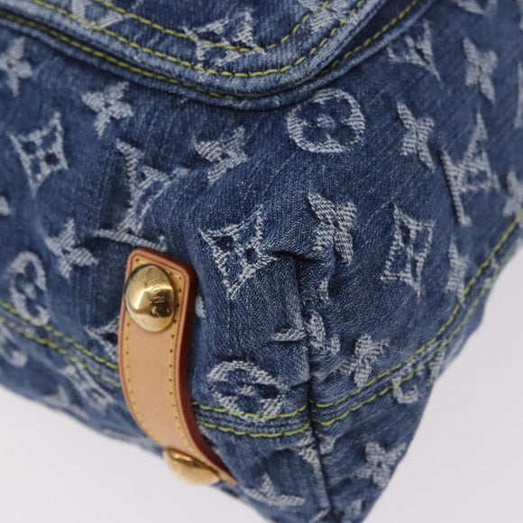 LOUIS VUITTON Monogram Denim Buggy GM Shoulder Bag Blue M95048 LV Auth 184997SAV