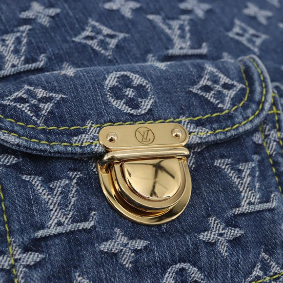LOUIS VUITTON Monogram Denim Buggy GM Shoulder Bag Blue M95048 LV Auth 184997SAV