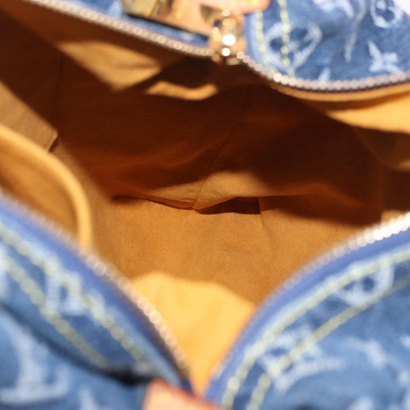 LOUIS VUITTON Monogram Denim Buggy GM Shoulder Bag Blue M95048 LV Auth 184997SAV