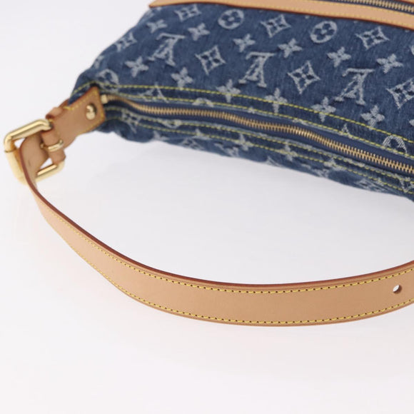 LOUIS VUITTON Monogram Denim Buggy GM Shoulder Bag Blue M95048 LV Auth 184997SAV