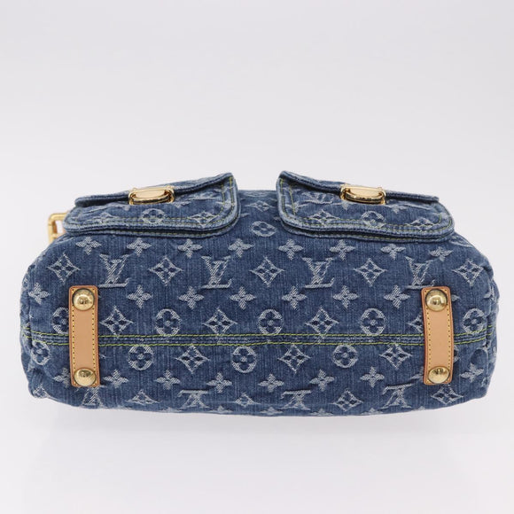 LOUIS VUITTON Monogram Denim Buggy GM Shoulder Bag Blue M95048 LV Auth 184997SAV