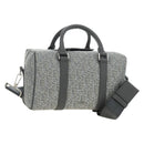 Christian Dior Trotter Canvas Boston Bag 2way Gray Silver Auth 184998SM-1